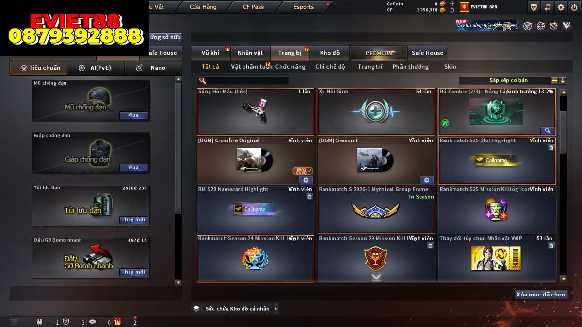 shop acc cf uy tin gia re